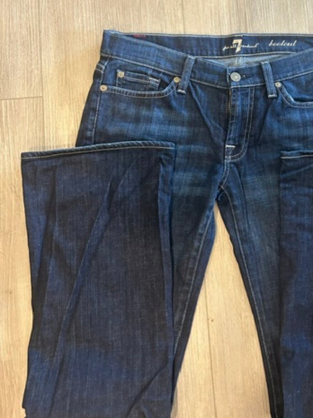 7 For All Mankind Dark Wash Bootcut Jeans size 29 - Picture 3 of 8